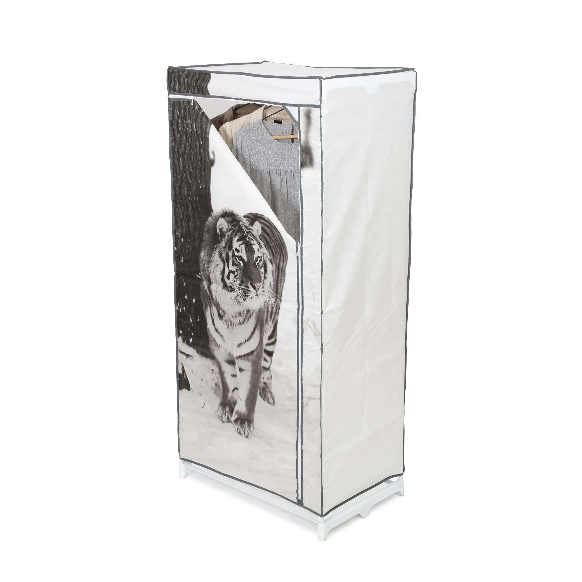 compactor-rangement-cie-armoire-penderie-tigre-grise-50x75xh160cm image 5