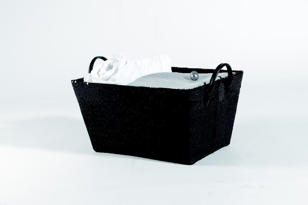 compactor-home-ran4991-panier-de-rangement-papier-tiss-noir-36x26x19-cm image 2