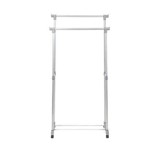 compactor-ran5373-firmin-double-portant-chrom-roulettes-78-5-x-43-x-165-cm image 6