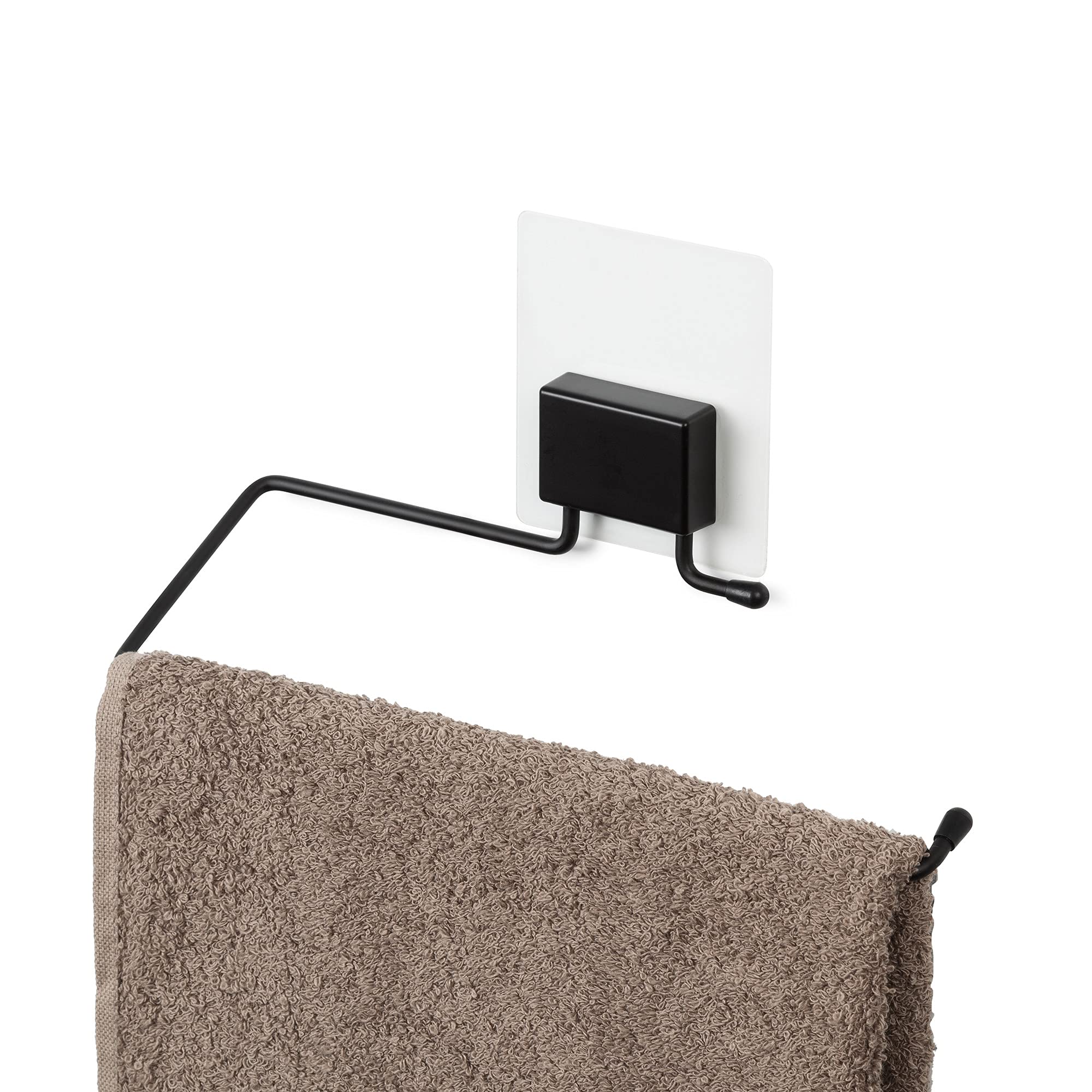 compactor-bestlock-magic-black-porte-serviette-adh-sif-noir-mat-25-5-x-6-5-x-h-1 image 2