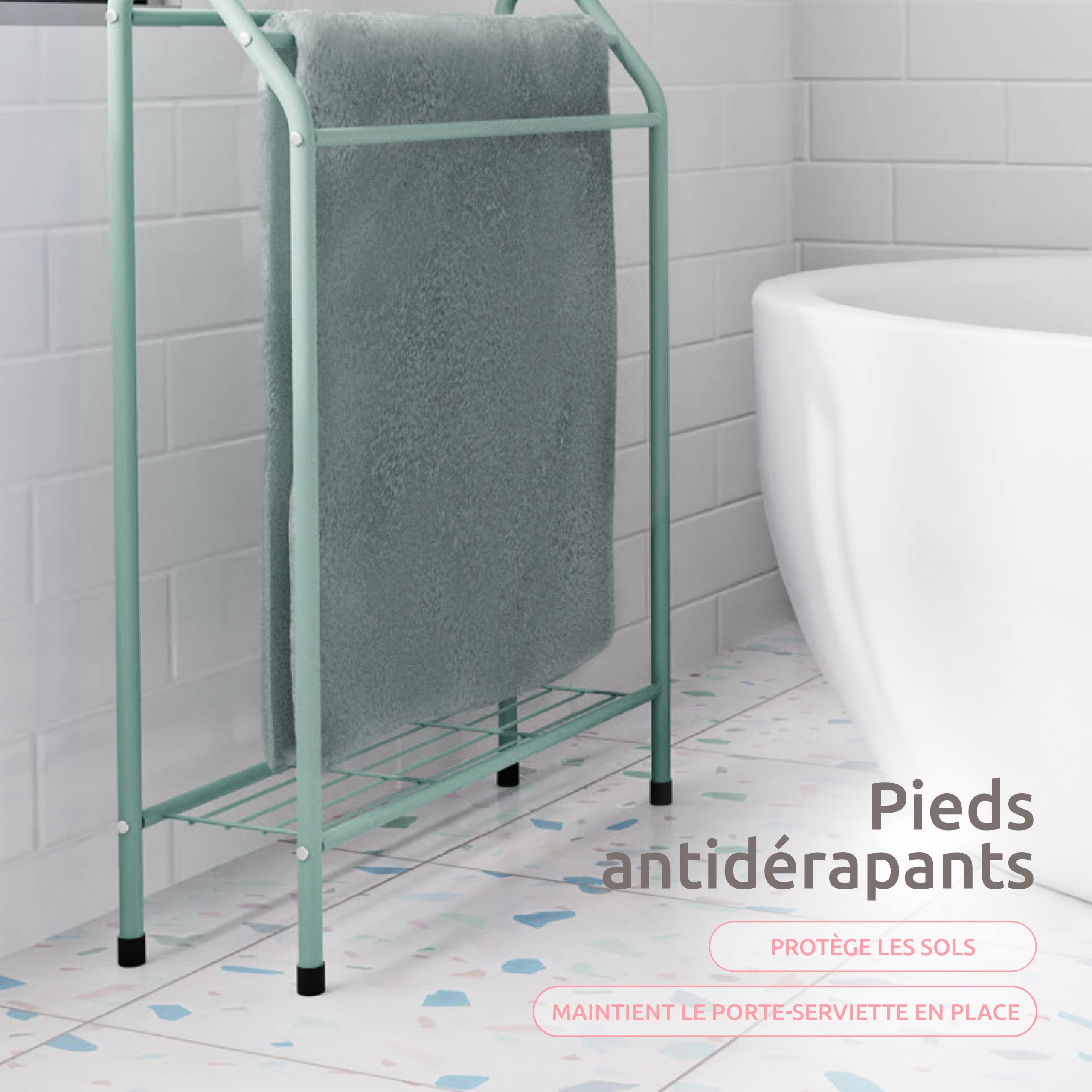 compactor-grena-porte-serviettes-sur-pied-ran10859-vert-60-8x20x86-5-cm image 6