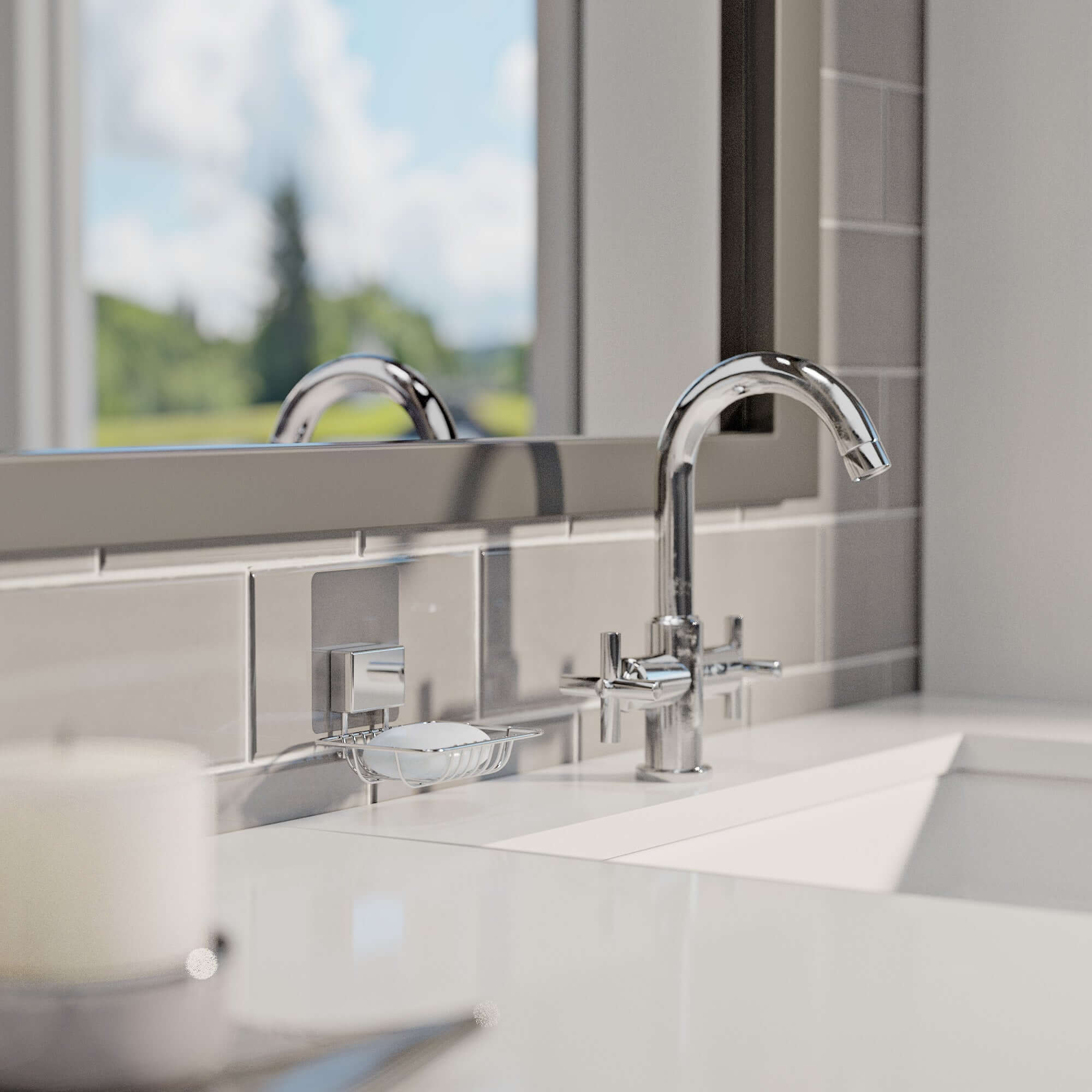 compactor-bestlock-magic-bath-porte-savon-mural-auto-adh-sif-chrome image 5
