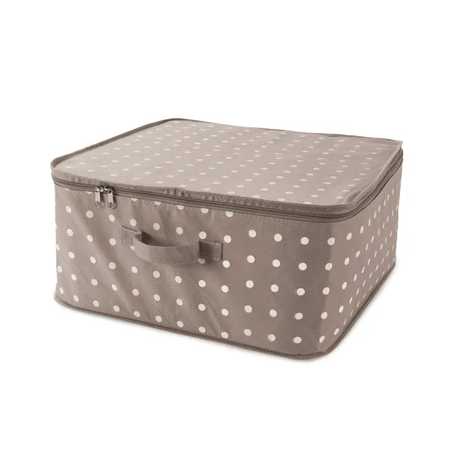 compactor-rivoli-sac-de-rangement-v-tements-marron-blanc-avec-fermeture-clair image 1