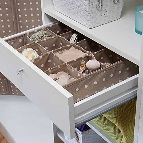 compactor-rivoli-ensemble-de-3-organisateurs-de-tiroirs-16-compartiments-brun-bl image 8