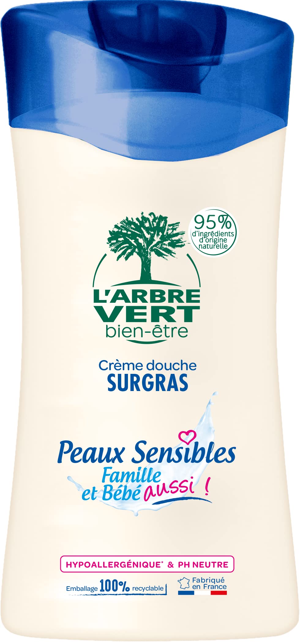 l-arbre-vert-bien-tre-cr-me-douche-peaux-sensibles-famille-et-b-b-250ml image 2