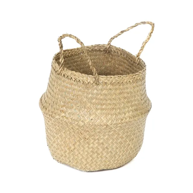 compactor-panier-belly-jonc-de-mer-rond-medium-27x27x26-cm-naturel image 1