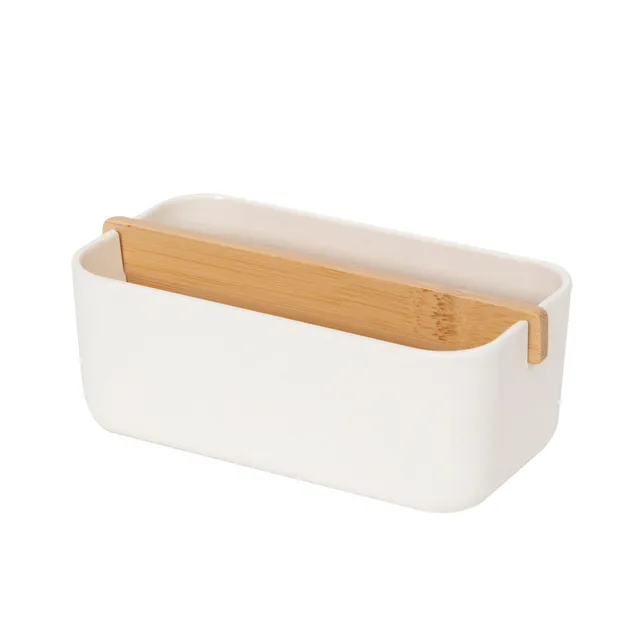 compactor-ecologik-organisateur-2-compartiments-bambou-15x7-9x5-5-cm-blanc-marro image 1