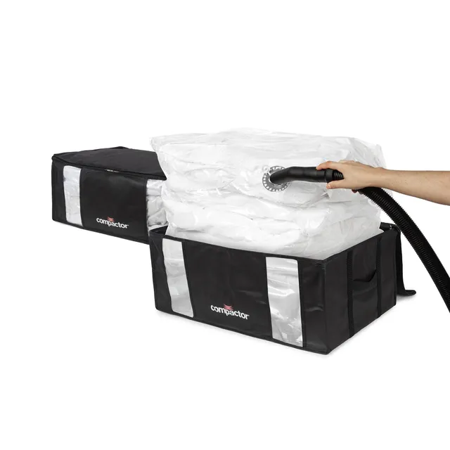 compactor-parisienne-xxl-lot-de-2-bo-tes-rangement-sous-vide-noires image 1