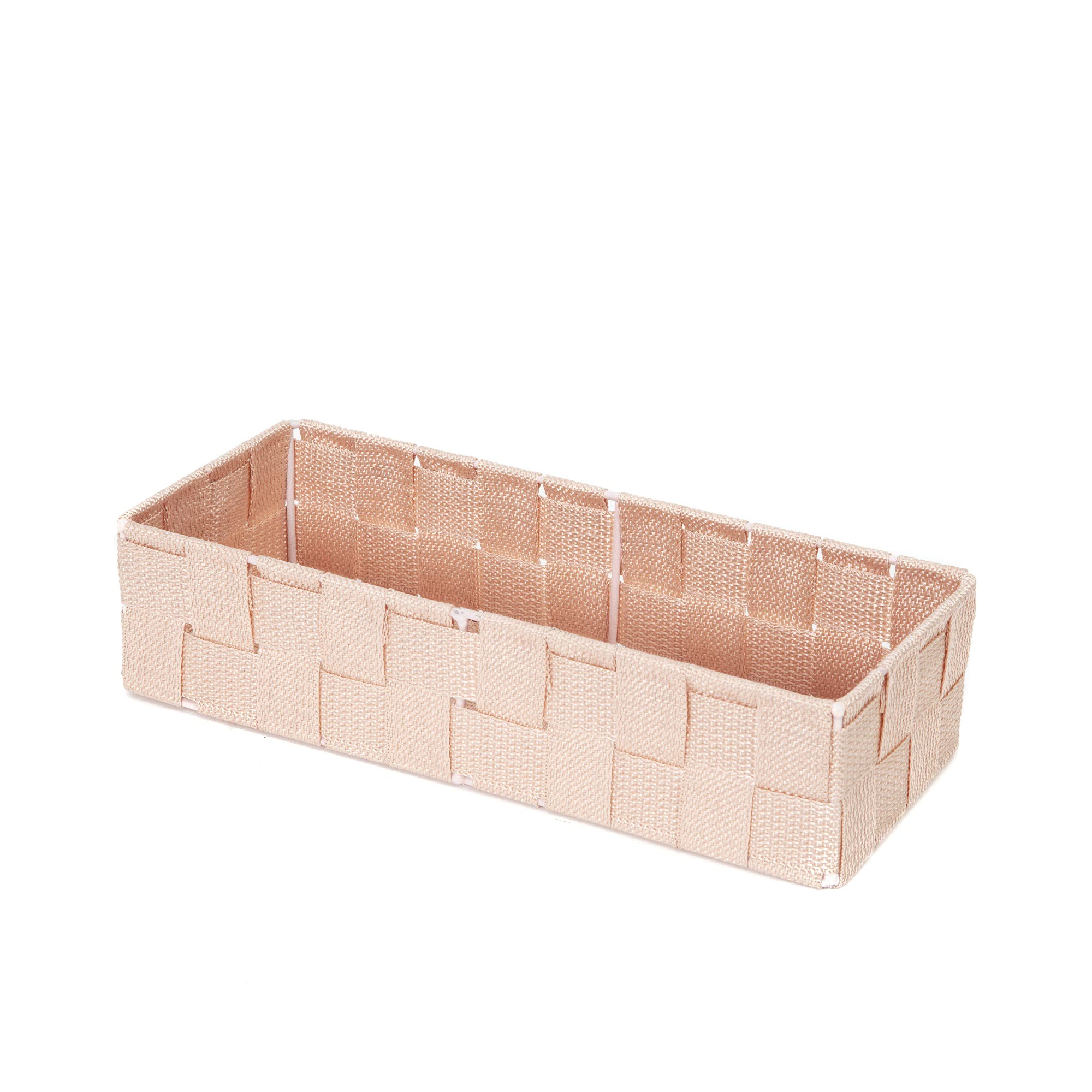 compactor-stan-panier-organisateur-de-tiroir-ran9705-rose-blush-30x12xh-7-cm image 1