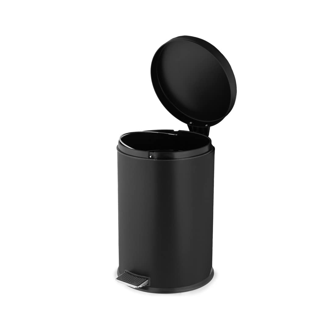 compactor-home-ran8881-poubelle-grand-mod-le-20-l-en-fer-noir-mat-29-x-29-x-44-5 image 2