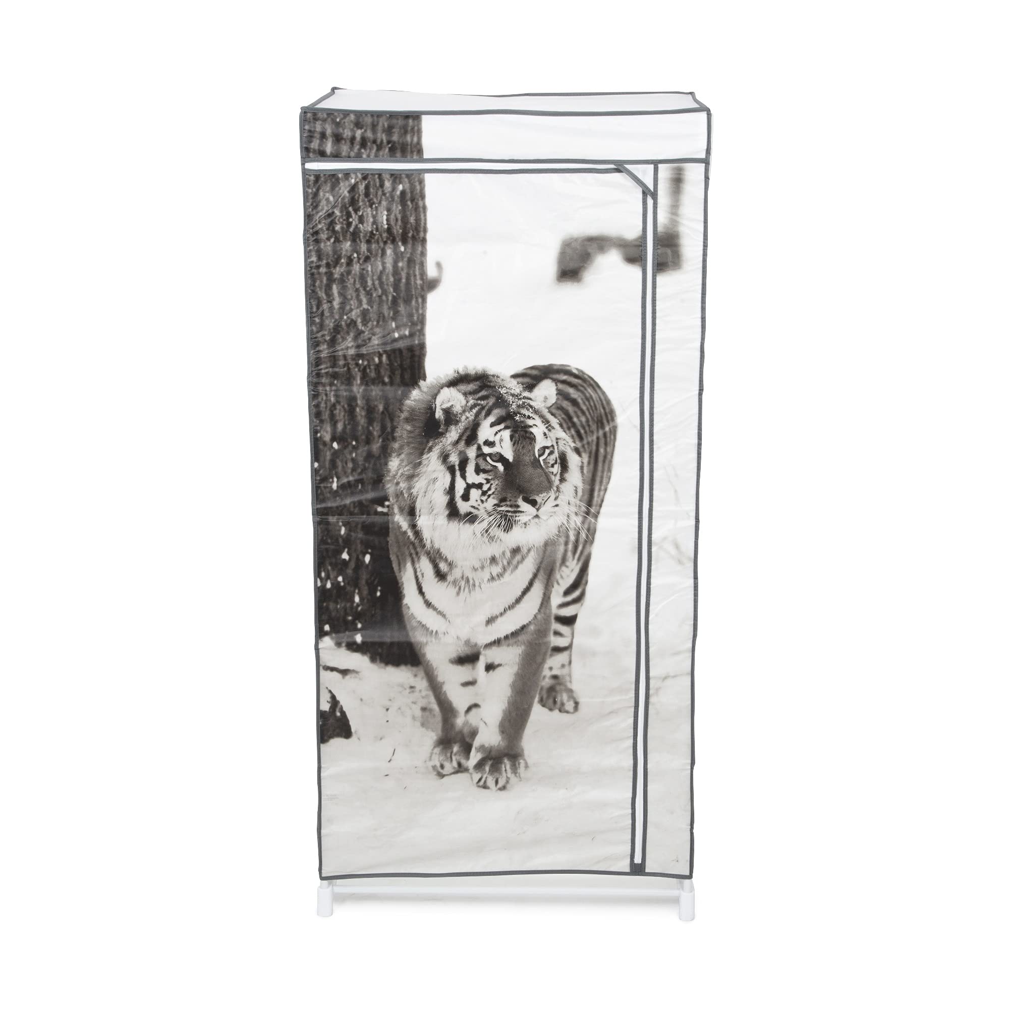 compactor-rangement-cie-armoire-penderie-tigre-grise-50x75xh160cm image 2