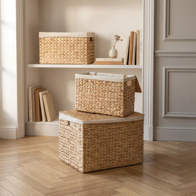 compactor-lot-3-malles-de-rangement-naturelles-jacinthe-d-eau image 1