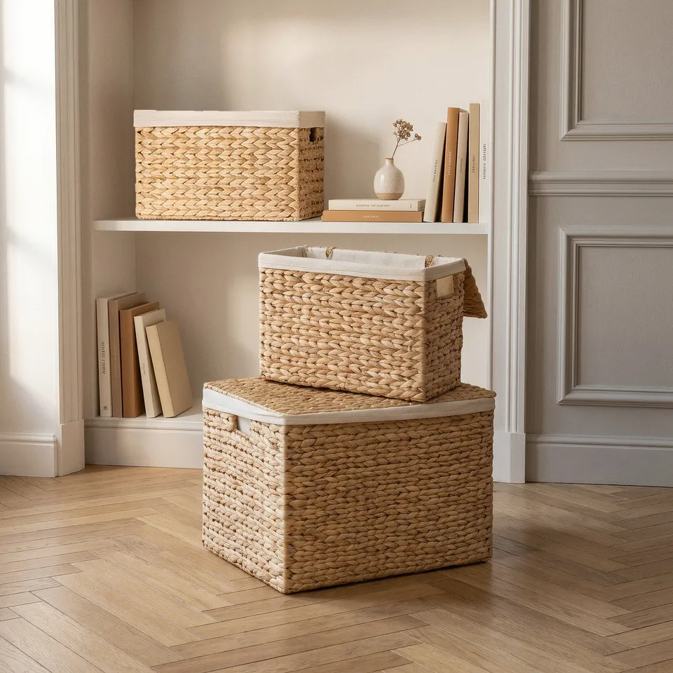 compactor-lot-3-malles-de-rangement-naturelles-jacinthe-d-eau image 1