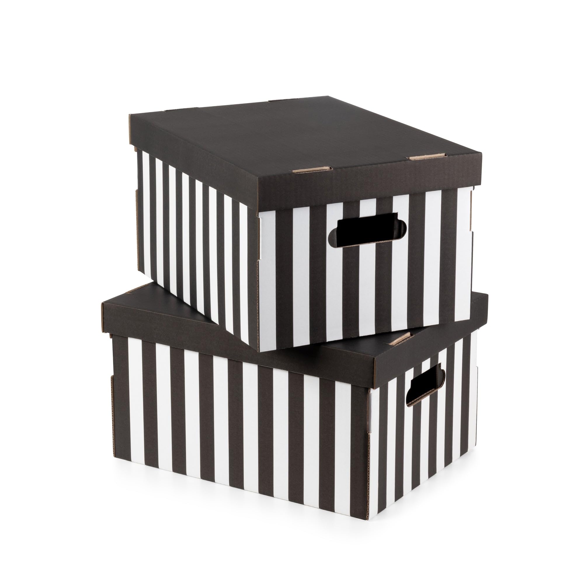 compactor-set-de-2-bo-tes-carton-cosmos-m-40x31x21-cm-noires-fibre-bambou-ran613 image 1
