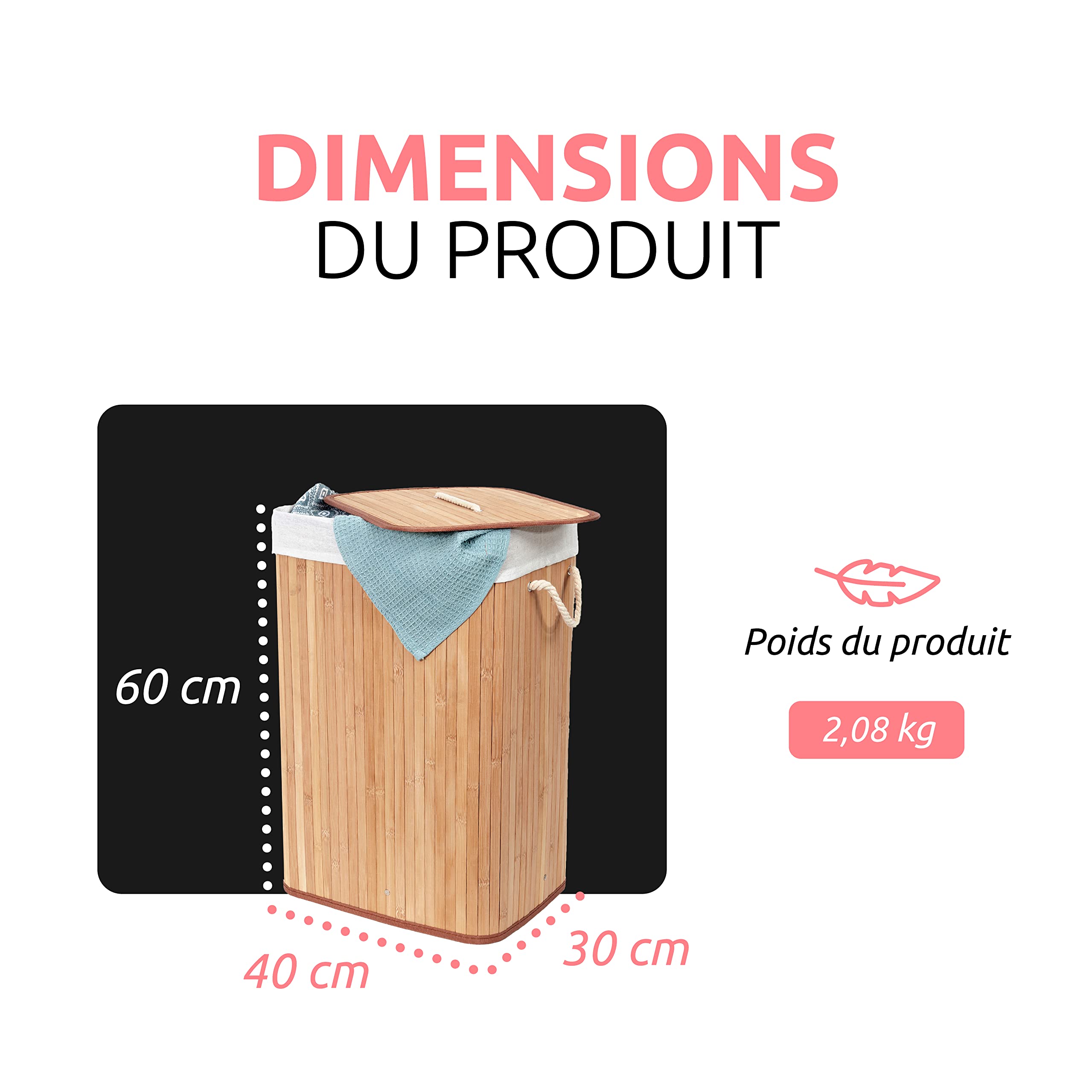 compactor-panier-linge-en-bambou-40x30xh60-cm-avec-sac-amovible image 4