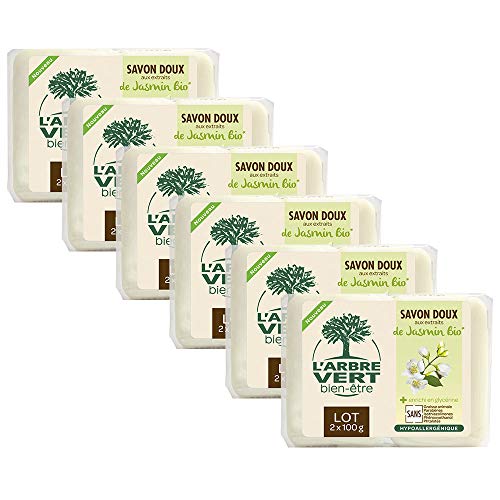 l-arbre-vert-bien-tre-savon-solide-jasmin-2x100g-hypoallerg-nique image 4