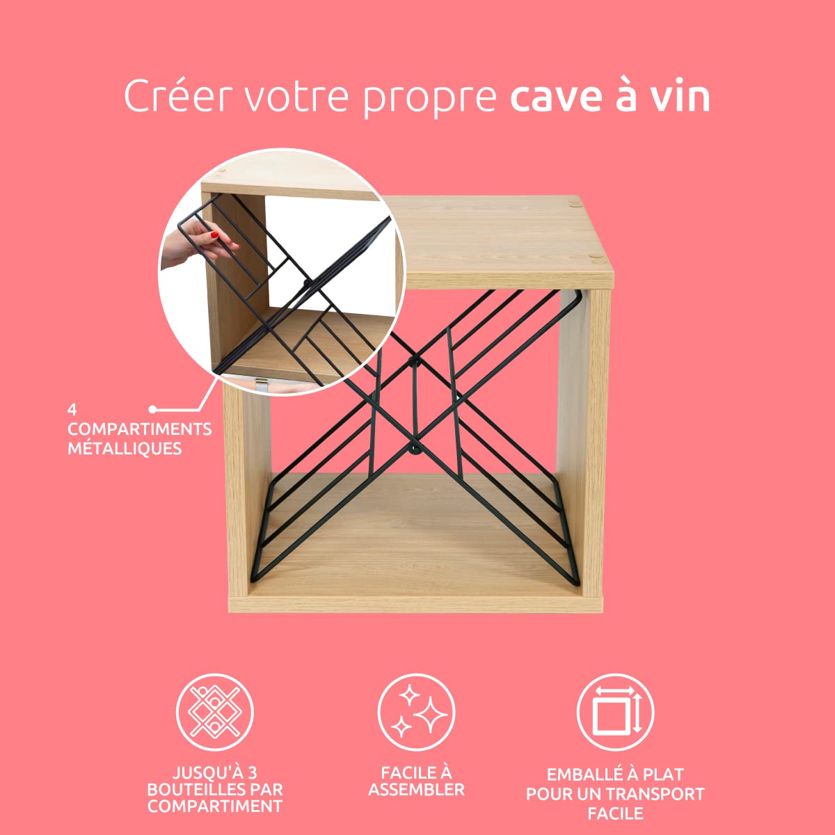 compactor-range-bouteilles-empilable-12-bouteilles-ch-ne-clair image 5