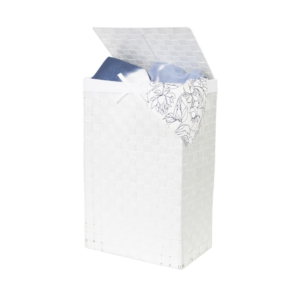 compactor-panier-linge-rectangulaire-avec-couvercle-blanc-25x38x60-cm image 3