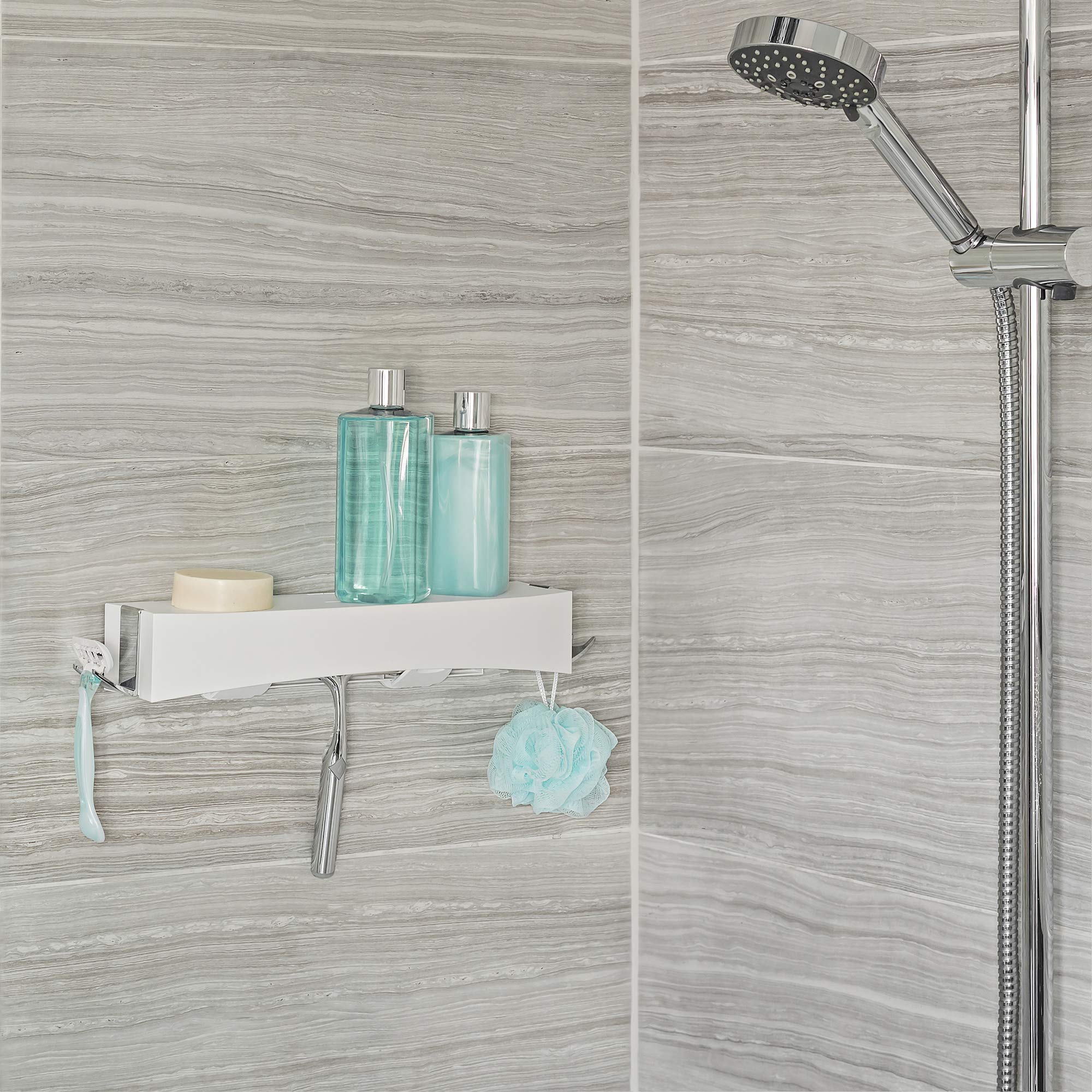 compactor-bath-clever-tag-re-de-douche-pivotable-blanche-ran9652 image 6