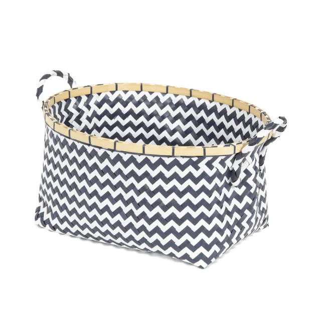 compactor-zig-zag-ran8629-grand-panier-rond-bleu-et-blanc-41-x-32-5-x-20-cm image 1