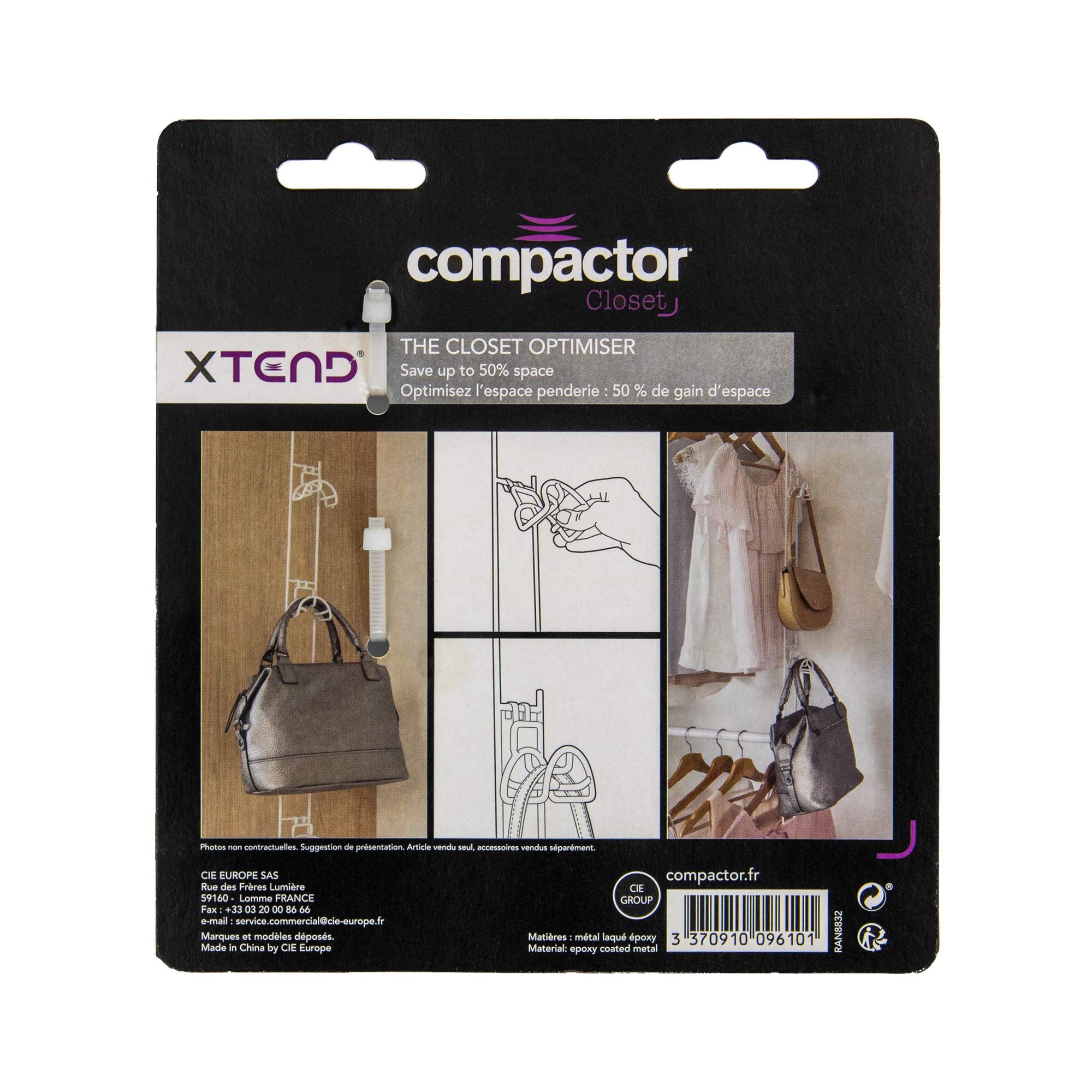 compactor-ran8832-lot-de-2-crochets-porte-sacs-blancs-en-acier-poxy-pour-rail-xt image 8