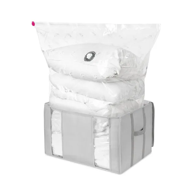 compactor-housse-de-rangement-sous-vide-semi-rigide-xl-56-x-42-x-33-cm-gris-ran1 image 1