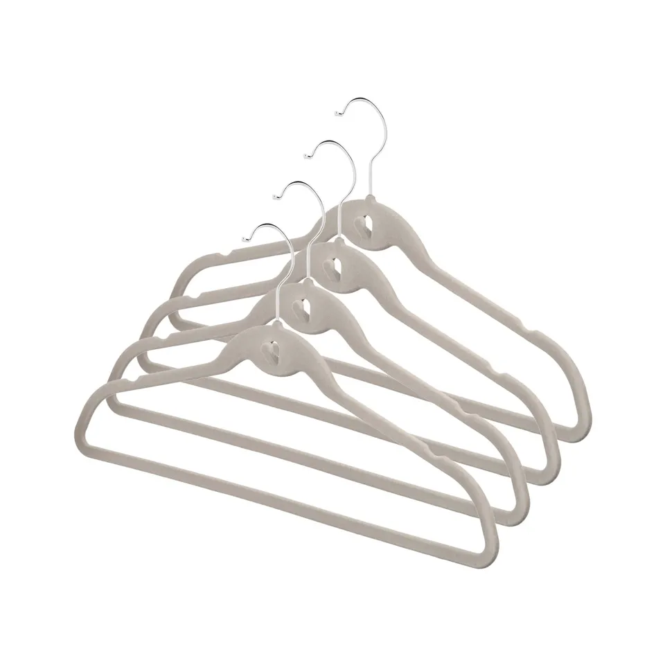 compactor-velvet-lot-de-4-cintres-antiglisse-beige-gain-de-place image 1