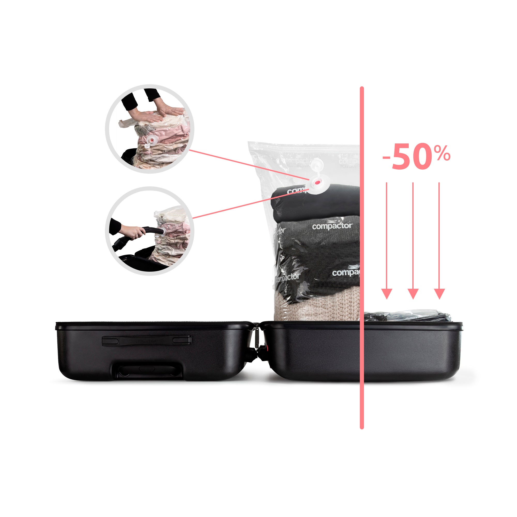 compactor-cosmos-lot-valise-gain-de-place-xl-pompe-lectrique-30w-usb image 2