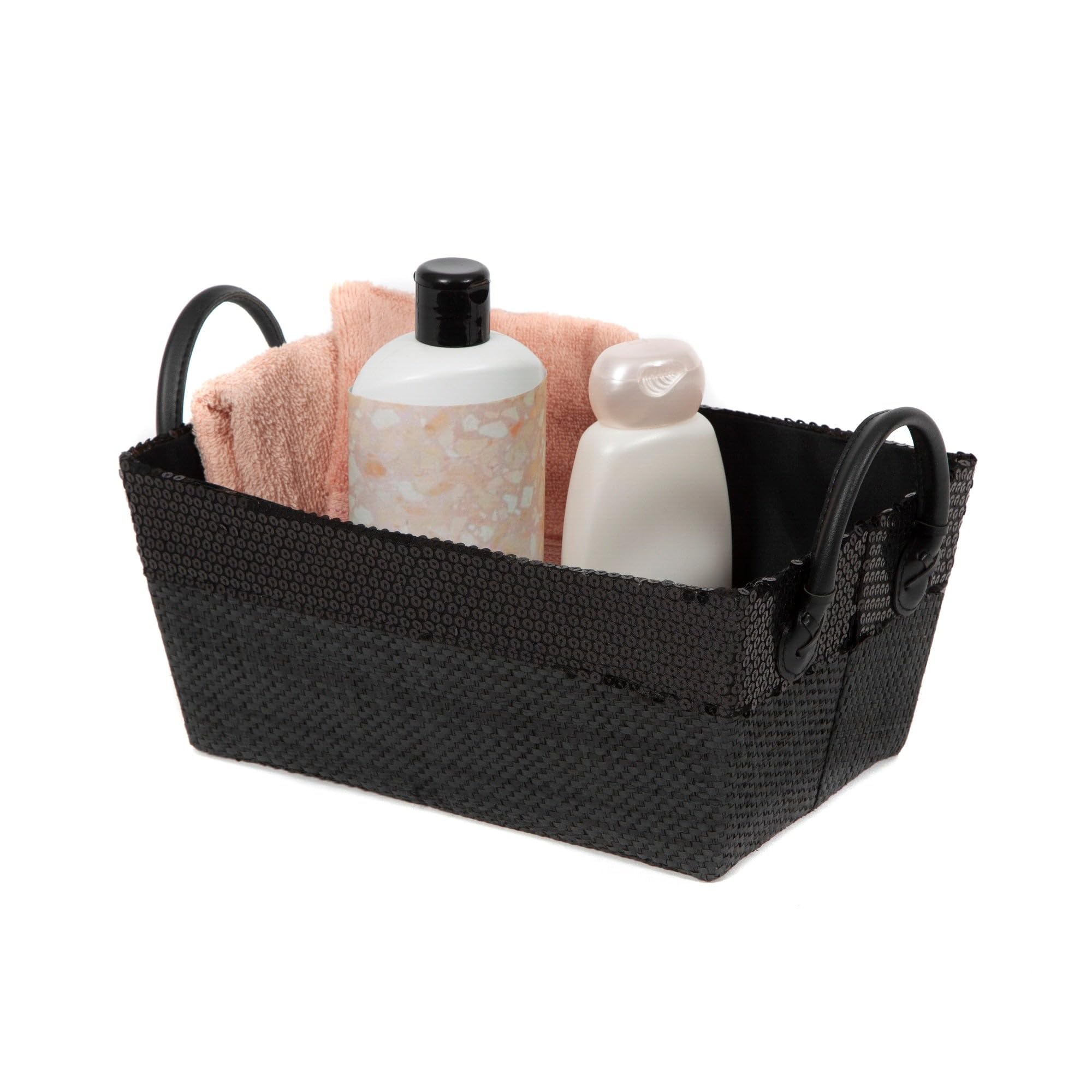 compactor-home-ran4992-panier-de-rangement-papier-noir-30x20x13-cm image 4