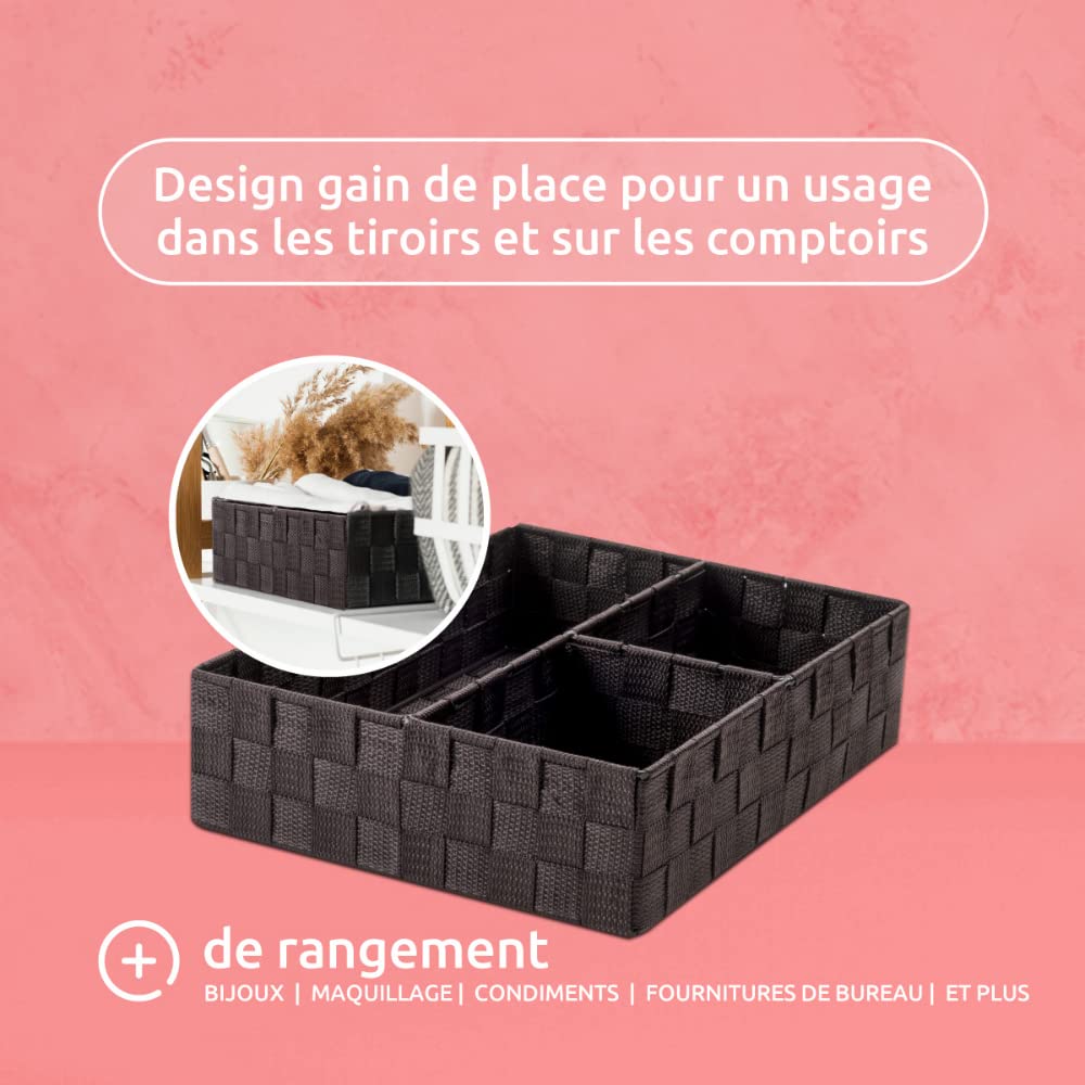 compactor-stan-ran6754-panier-rangements-3-compartiments-chocolat-32-x-25-x-h-8- image 5