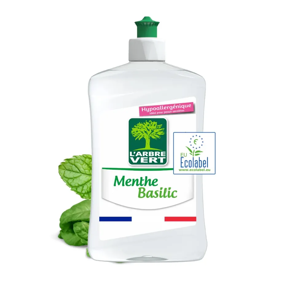 l-arbre-vert-liquide-vaisselle-mains-menthe-basilic-500ml image 1