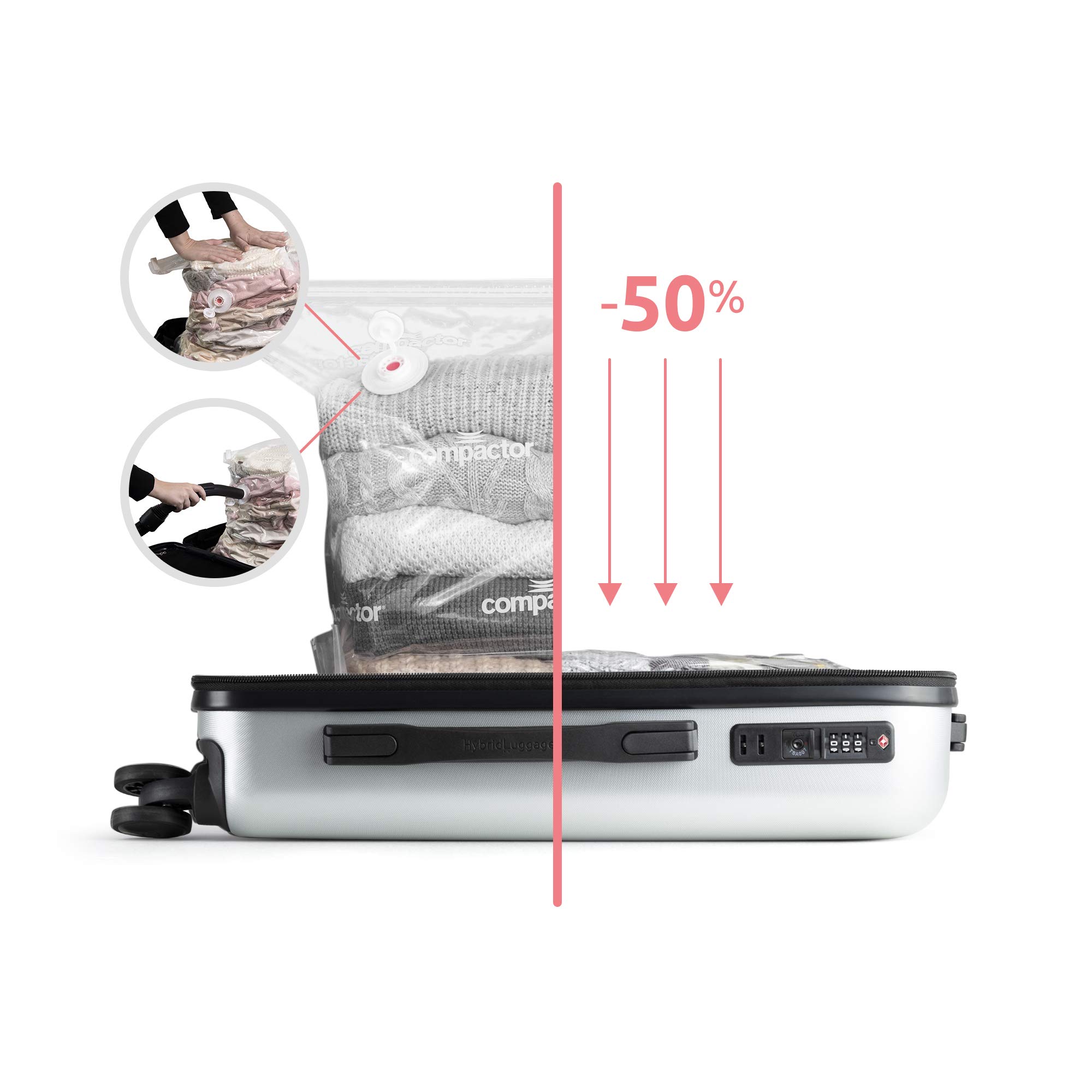 compactor-luna-lot-de-2-valises-hybrides-s-l-avec-sac-sous-vide-int-gr-argent-no image 4