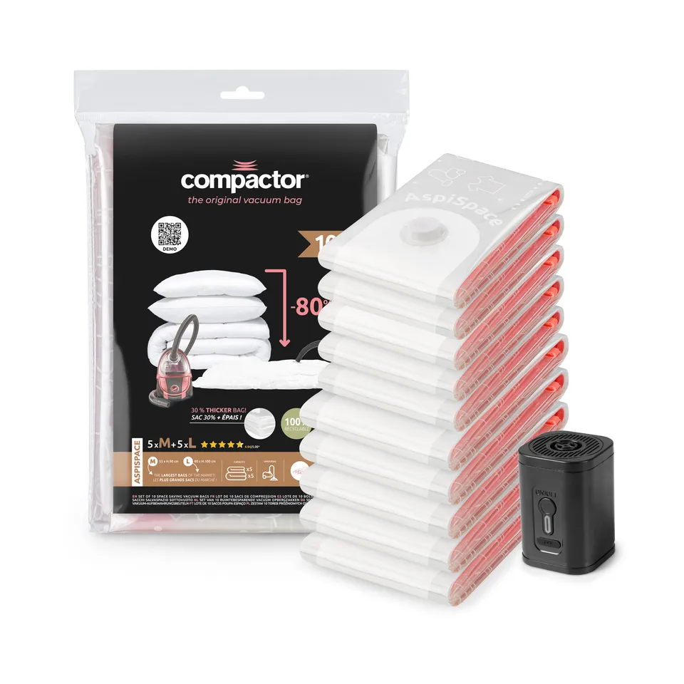 compactor-aspispace-lot-10-sacs-sous-vide-m-l-pompe-lectrique image 1