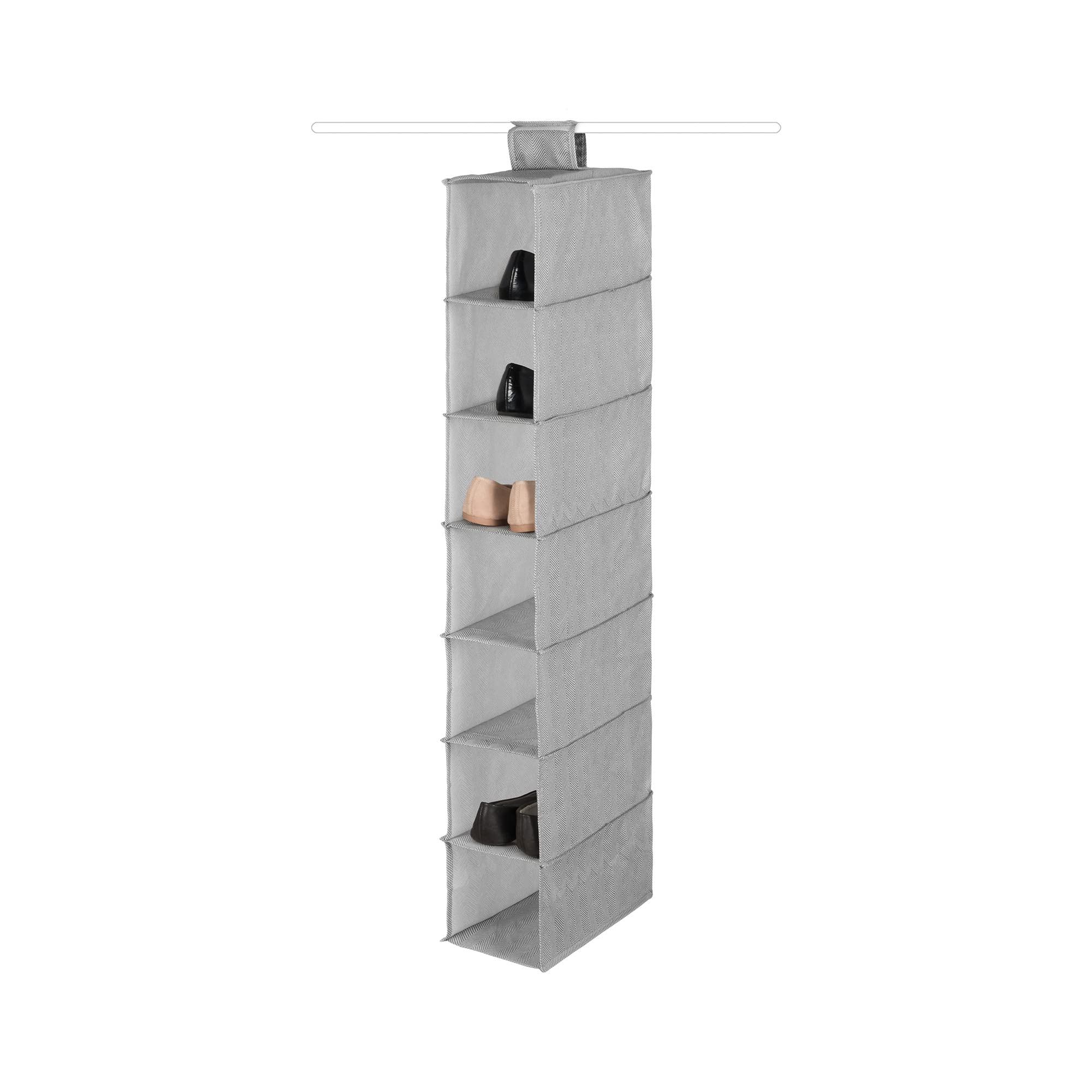 compactor-boston-ran10167-organiseur-suspendu-7-compartiments-gris-blanc-15x30xh image 5