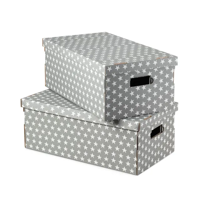 compactor-life-bo-tes-carton-stars-taille-l-52x29x20-cm-lot-de-2-grises image 1