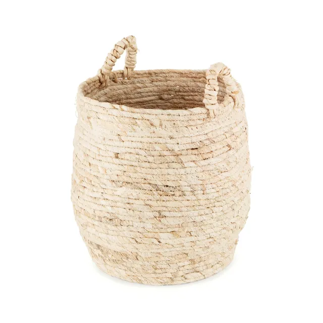 compactor-panier-de-rangement-naturel-30-x-h-30-cm-ran9702-feuilles-de-ma-s image 1