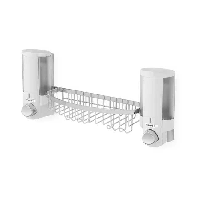 compactor-distributeur-de-savon-duo-panier-multi-usages-blanc-44-x-10-5-x-h-17-7 image 1