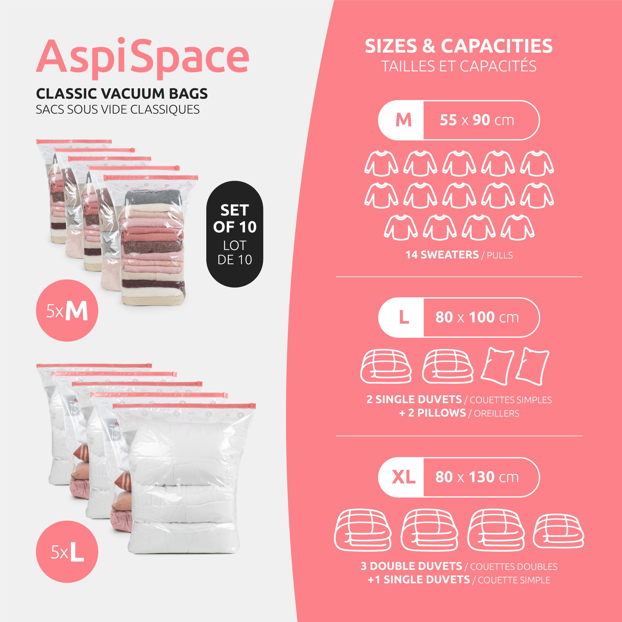 compactor-aspispace-lot-10-sacs-sous-vide-m-l-pompe-lectrique image 3