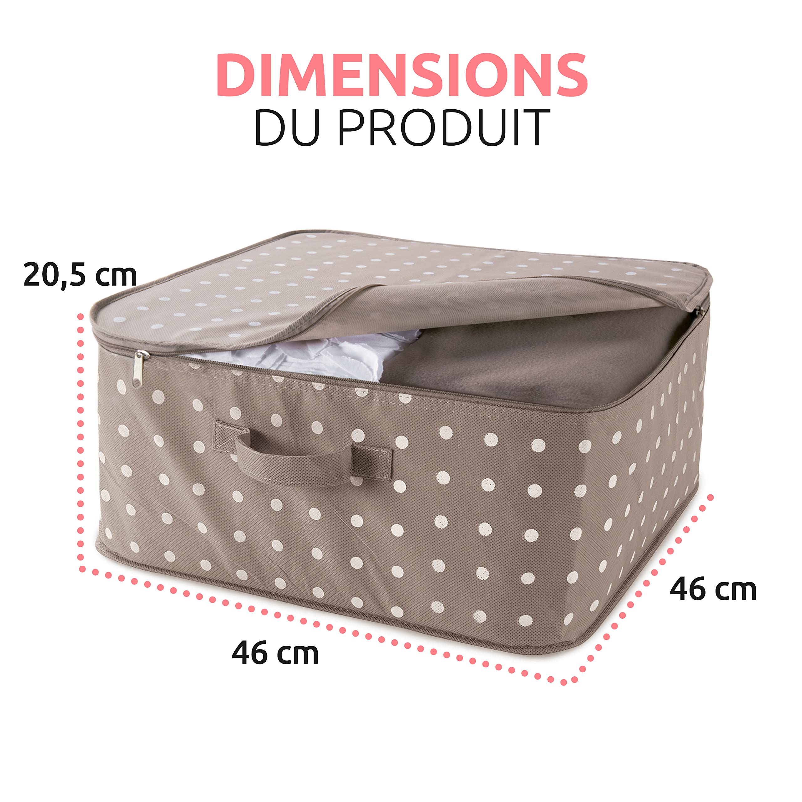 compactor-rivoli-sac-de-rangement-v-tements-marron-blanc-avec-fermeture-clair image 4