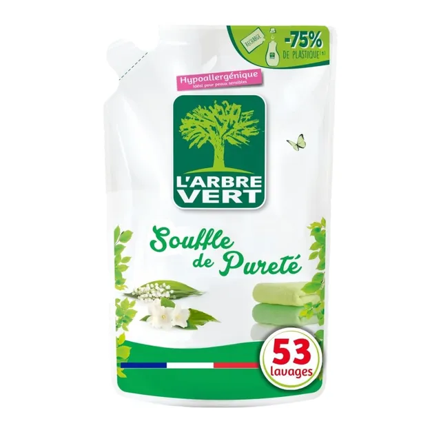 l-arbre-vert-recharge-adoucissant-souffle-de-puret-2x800ml-53-lavages image 1