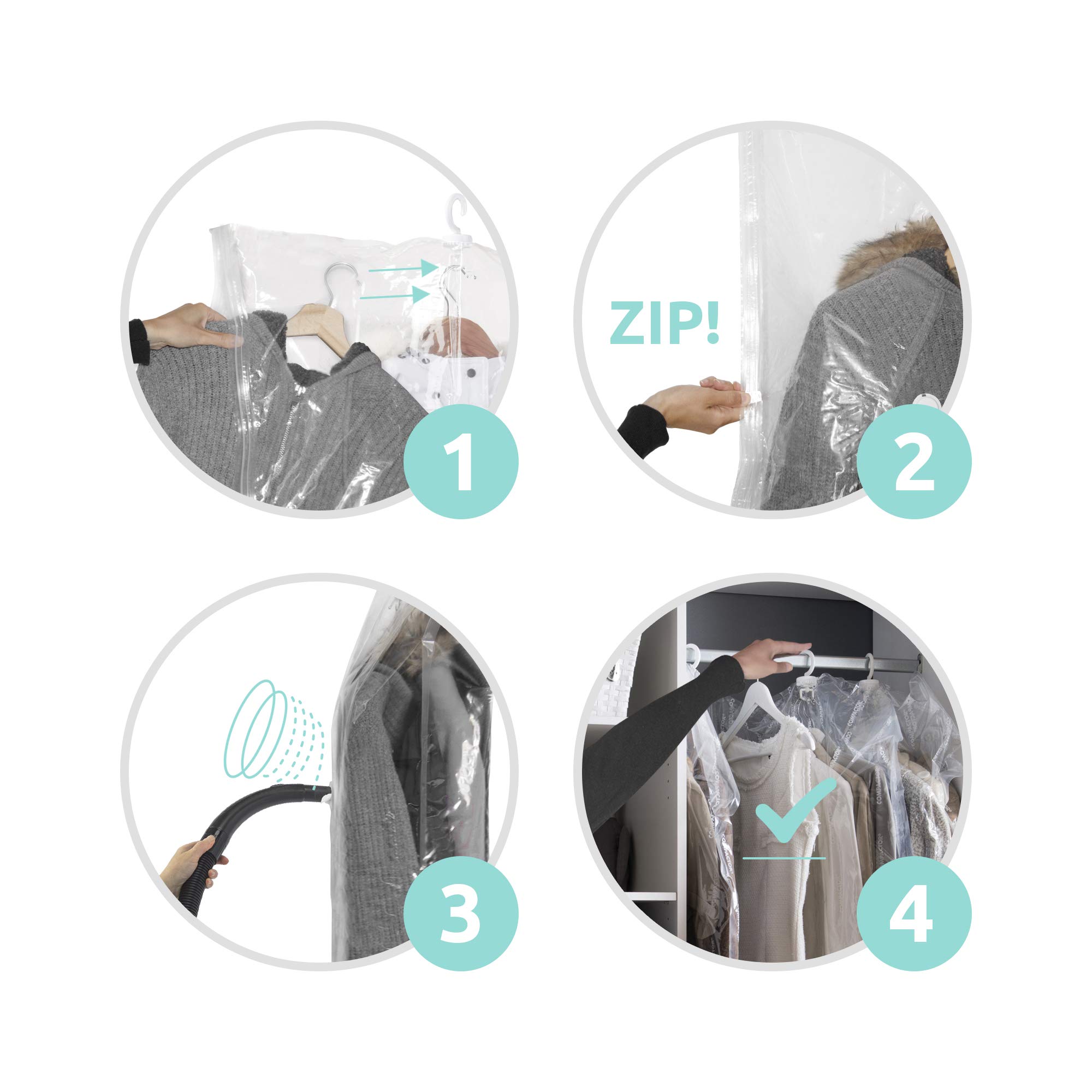 compactor-espace-plus-lot-de-2-sacs-de-rangement-sous-vide-suspendre-transparent image 5
