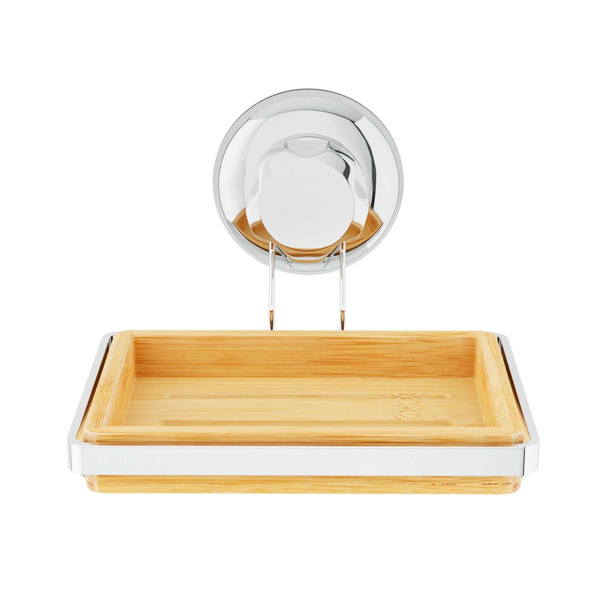 compactor-bestlock-spa-porte-savon-mural-ventouse-bambou-naturel-et-chrome image 2