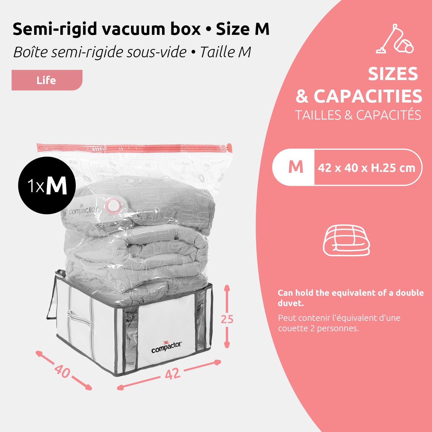 compactor-housse-de-rangement-sous-vide-taille-m-42-x-40-x-h-25-cm-blanche image 3