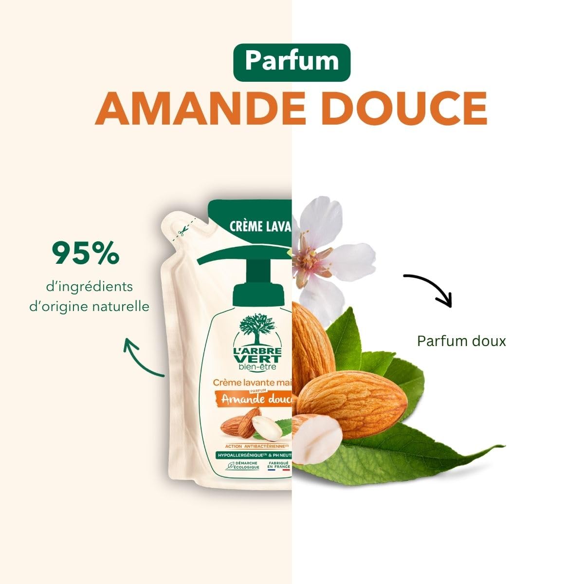 l-arbre-vert-bien-tre-recharge-cr-me-lavante-mains-amande-douce-300-ml image 5
