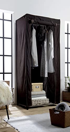 compactor-cottage-garde-robe-portable-chocolat-75x50x170-cm image 7