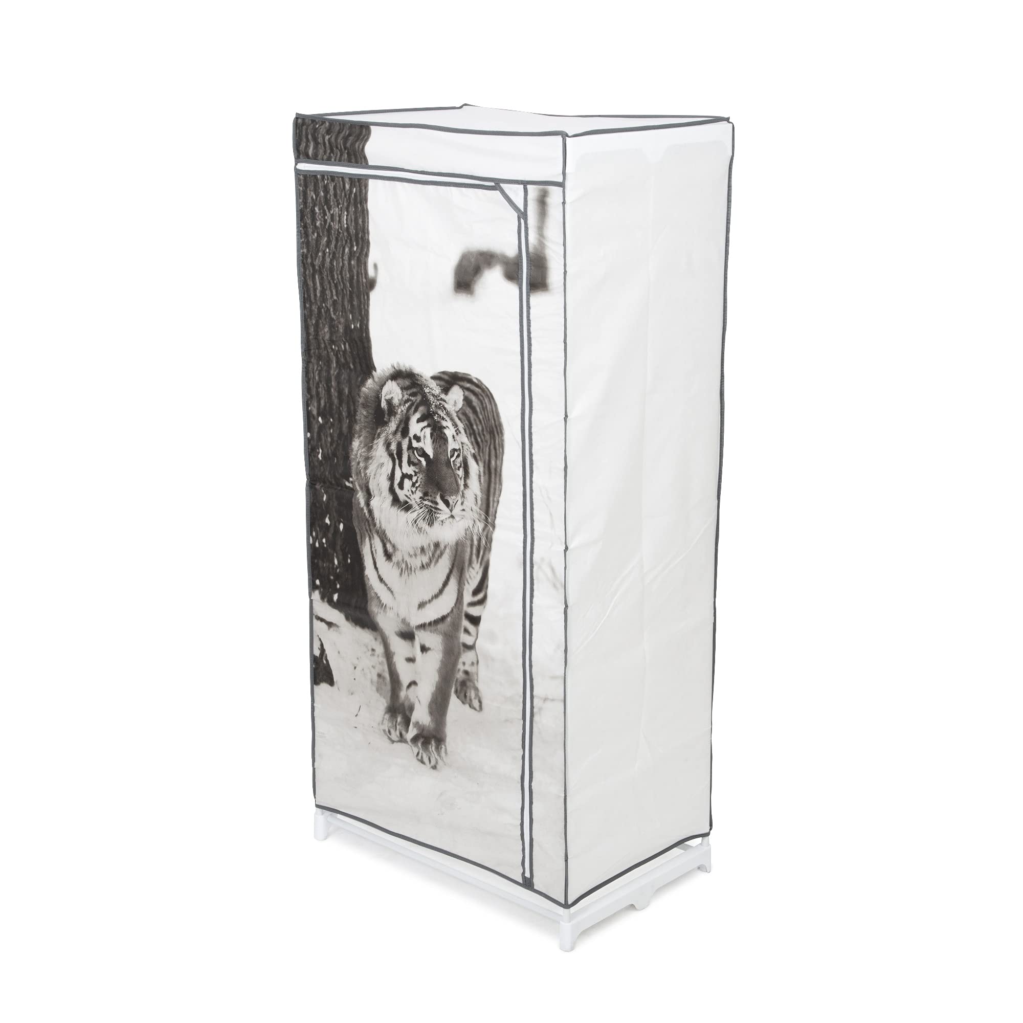 compactor-rangement-cie-armoire-penderie-tigre-grise-50x75xh160cm image 1