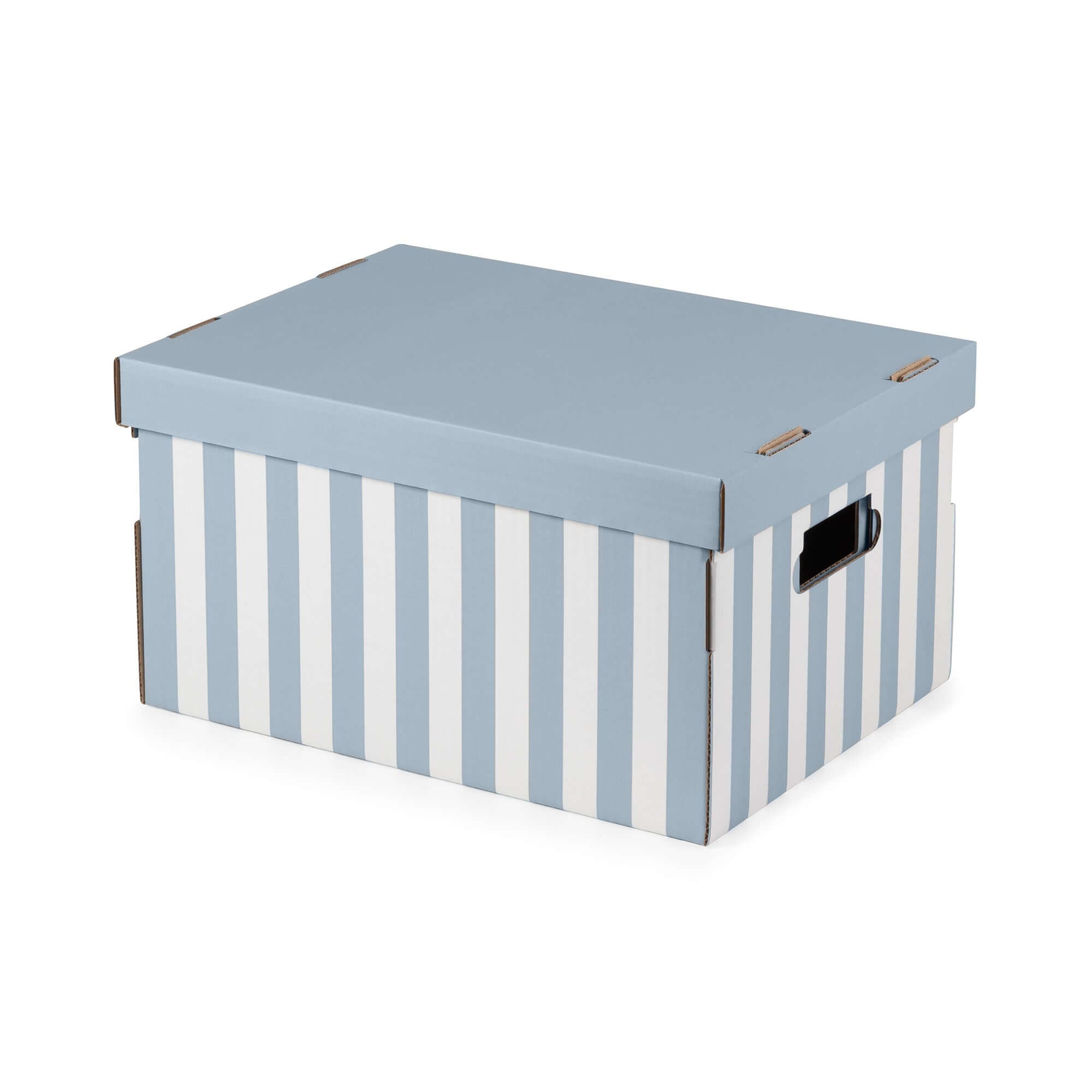 compactor-shirt-lot-2-bo-tes-de-rangement-rayures-bleu-taille-m-carton image 2