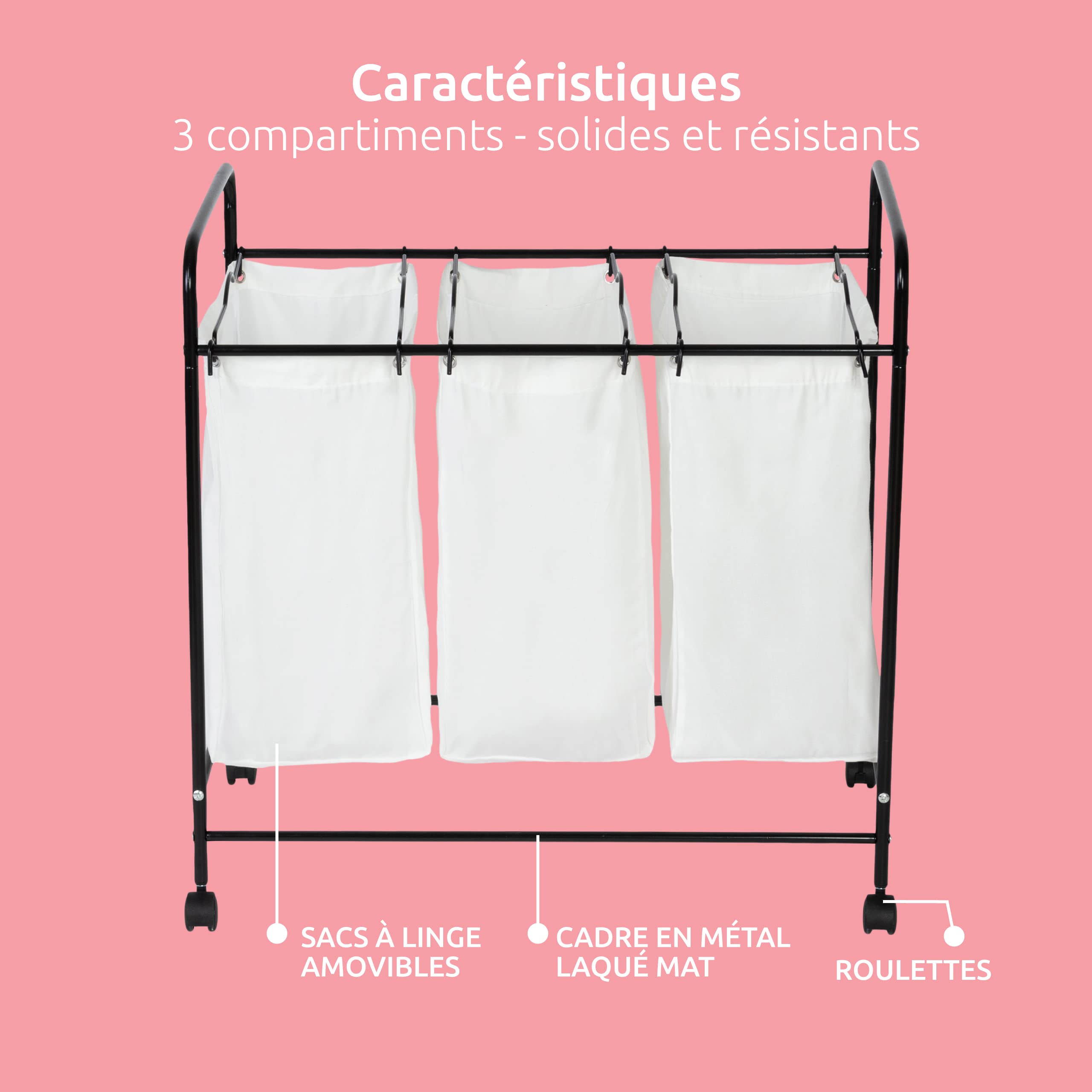 compactor-joe-panier-linge-triple-roulettes-blanc-et-noir image 5