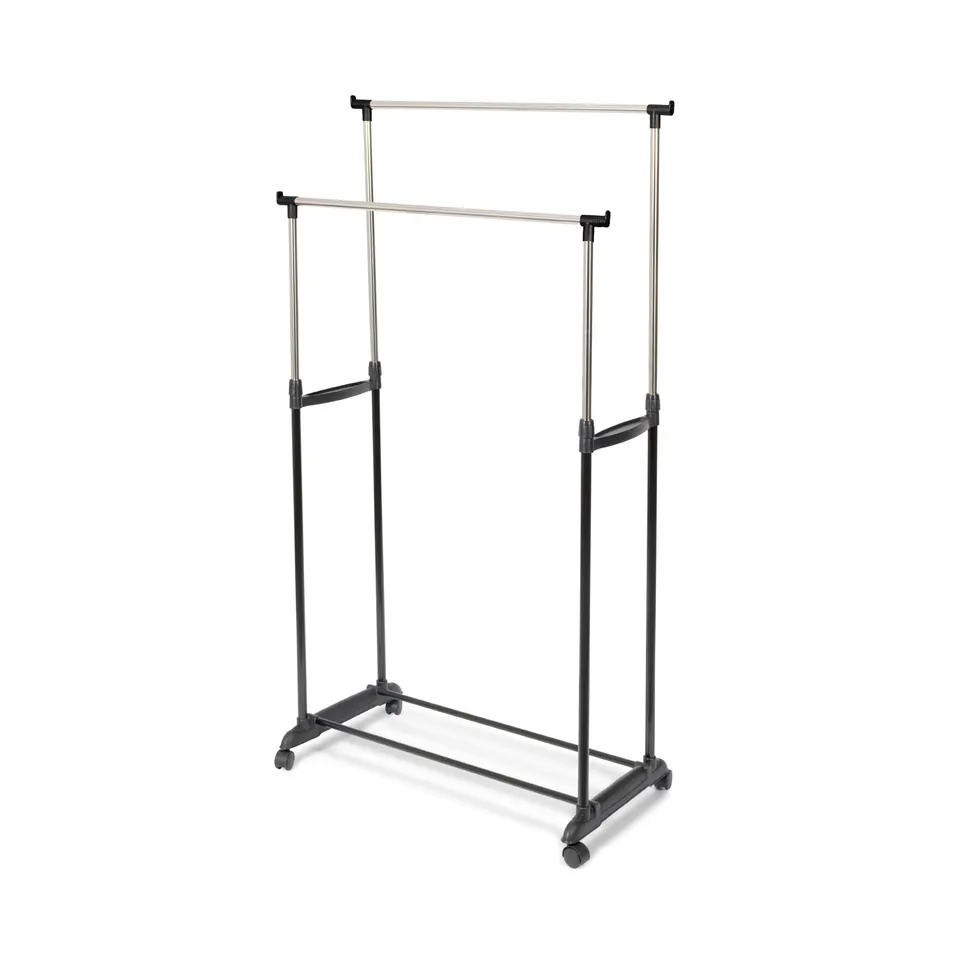 compactor-zeph-cosmos-rack-v-tements-double-noir-l-78-x-42-x-85-165-cm image 1