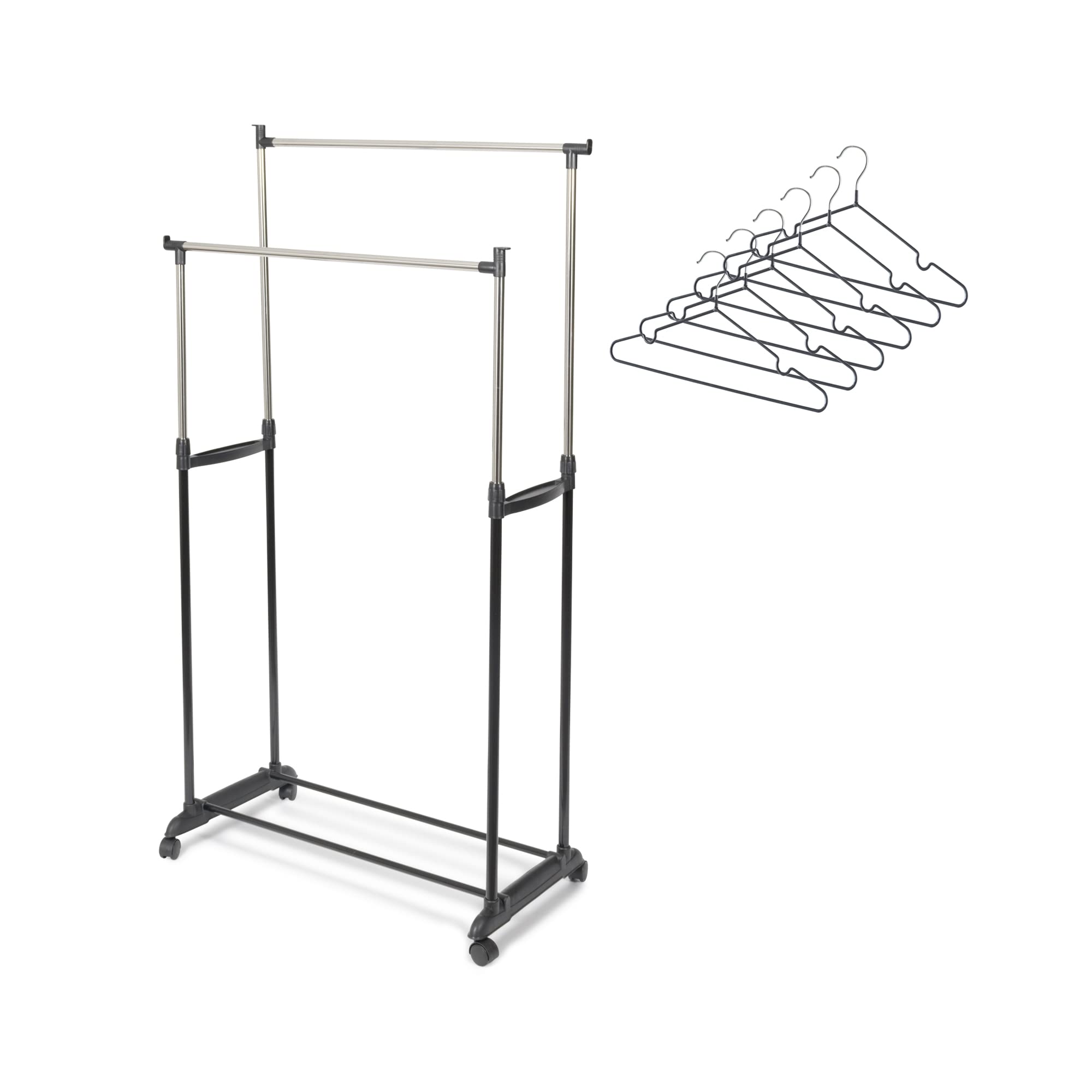 compactor-double-portant-v-tements-6-cintres-noir image 1